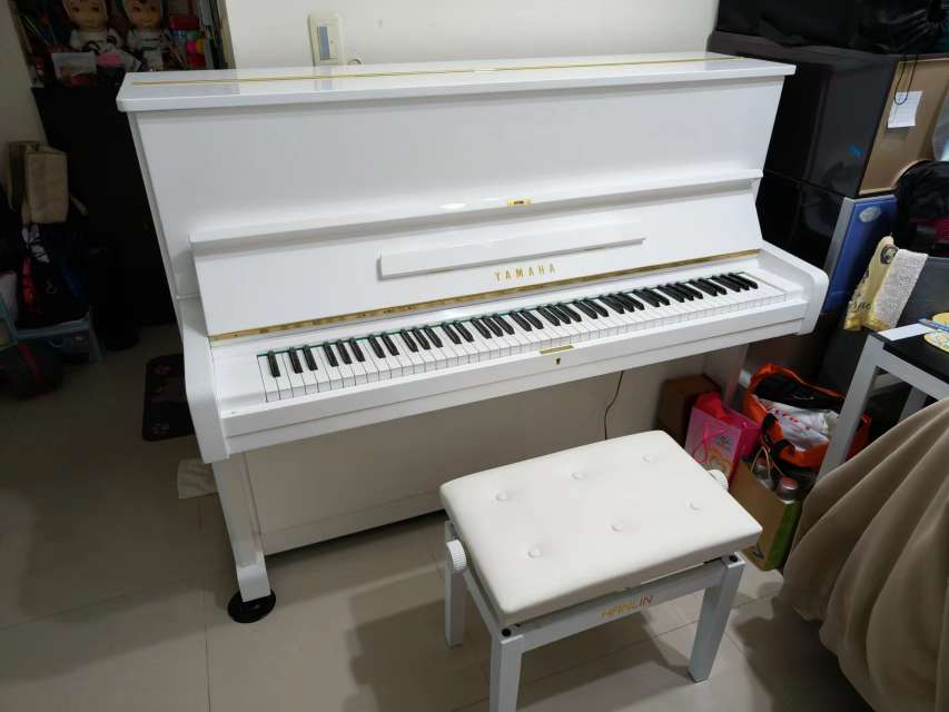 YAMAHA NO:U1直立白色二手鋼琴